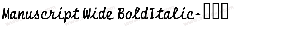 Manuscript Wide BoldItalic字体转换